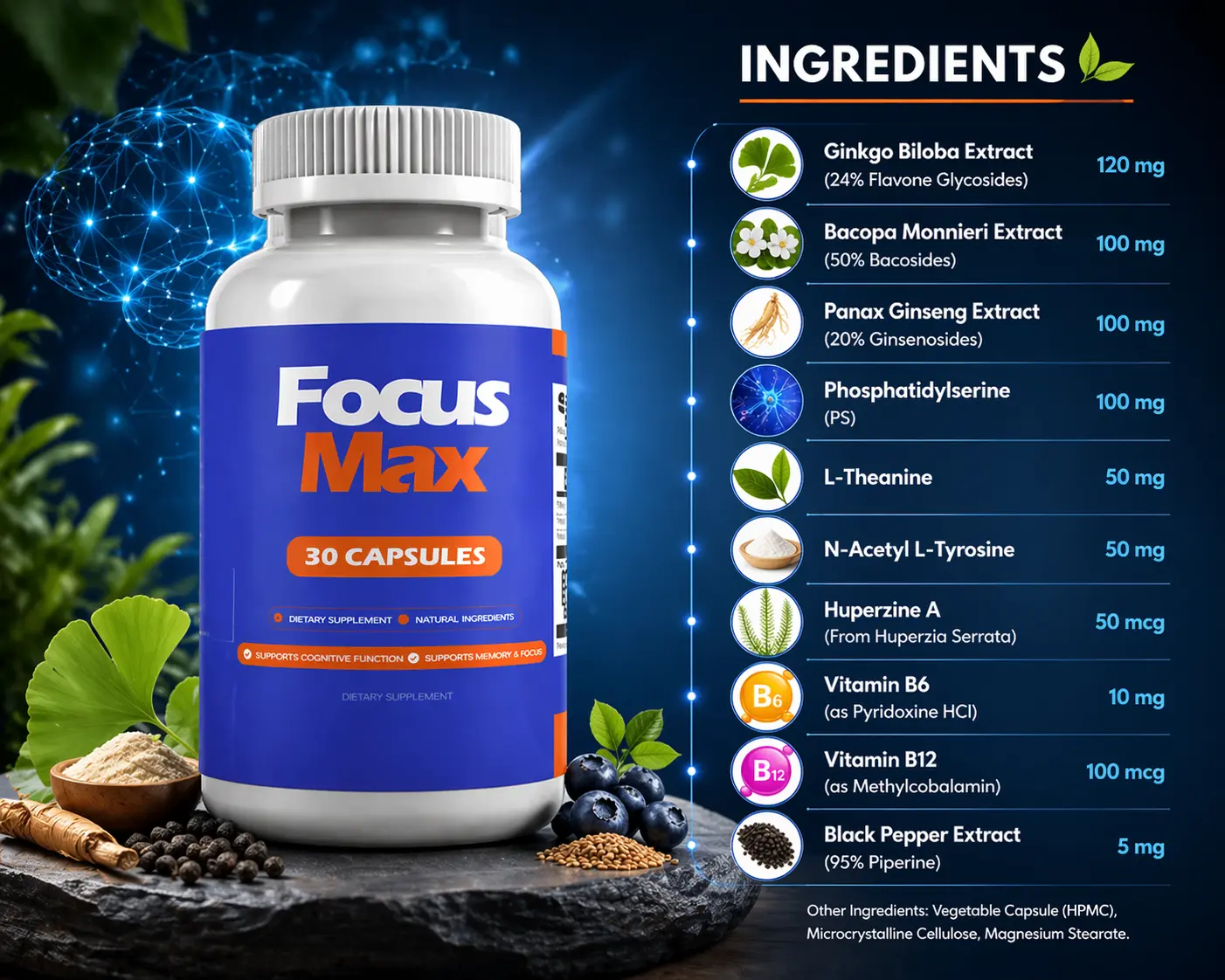 FocusMax Cognitive Support Supplement
